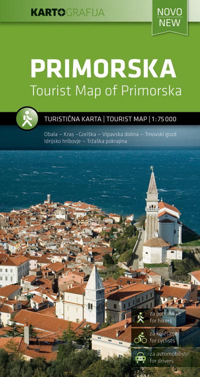 Carte touristique - Primorska (Slovénie) | Kartografija carte pliée Kartografija 