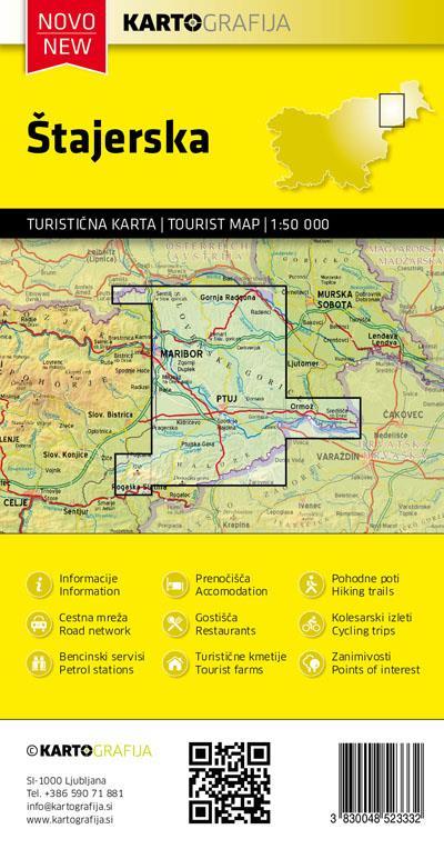 Carte touristique - Stajerska (Slovénie) | Kartografija carte pliée Kartografija 