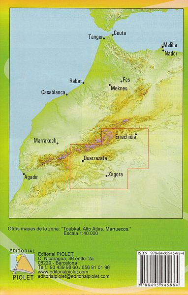 Carte touristique - Sud Marocain, La Route des Mille Casbahs | Piolet carte pliée Editorial Piolet 