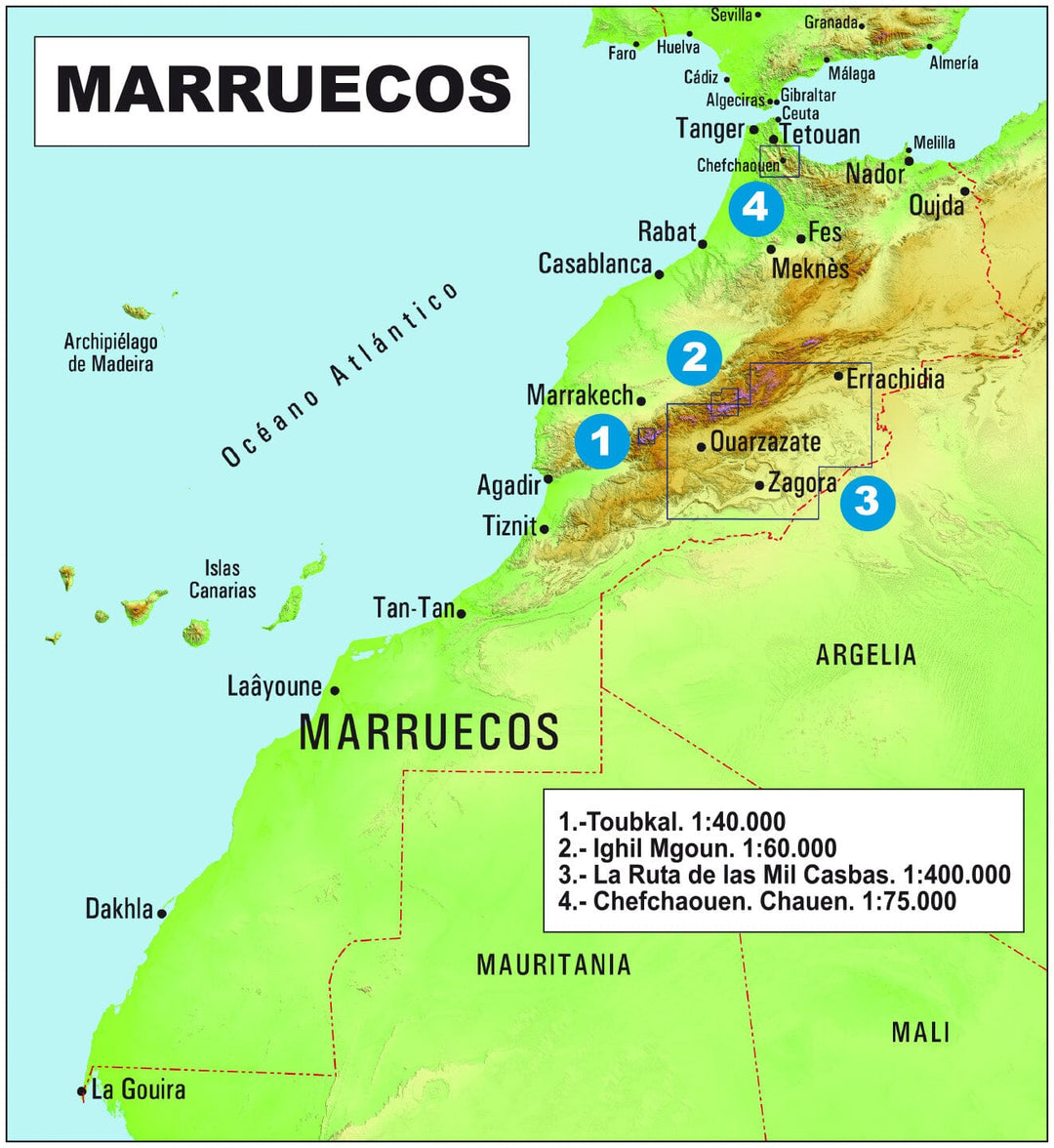 Carte touristique - Sud Marocain, La Route des Mille Casbahs | Piolet carte pliée Editorial Piolet 