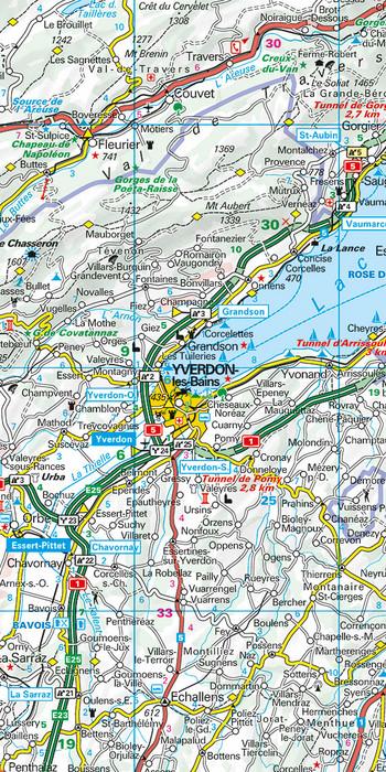 Carte touristique - Suisse | Hallwag carte pliée Hallwag 