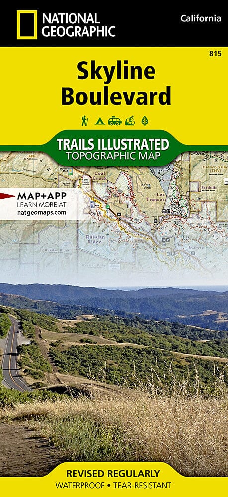 Carte Triails des parcs et réserves de Skyline Boulevard (Californie), # 815 | National Geographic carte pliée National Geographic 