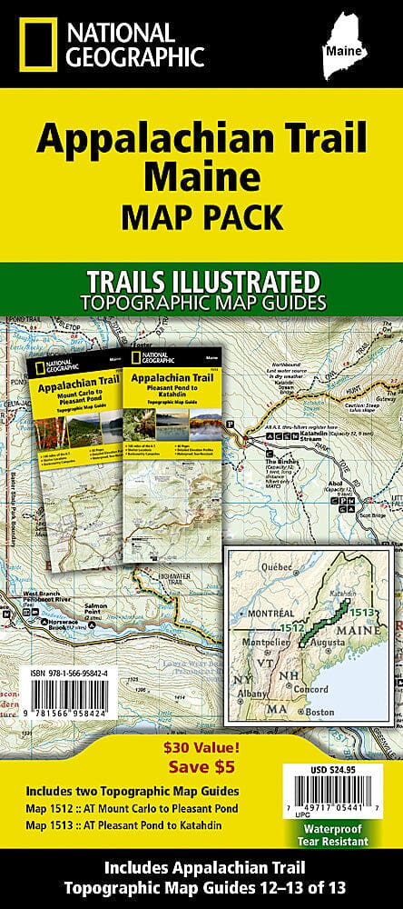 Appalachian Trail: Maine [Map Pack Bundle] | National Geographic carte pliée 