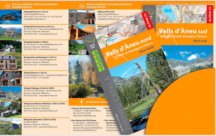 Cartes de randonnée - Valls d’Àneu, Mont Valier, Mont-roig, Vall de Montgarri (Pyrénées catalanes) | Alpina carte pliée Editorial Alpina 