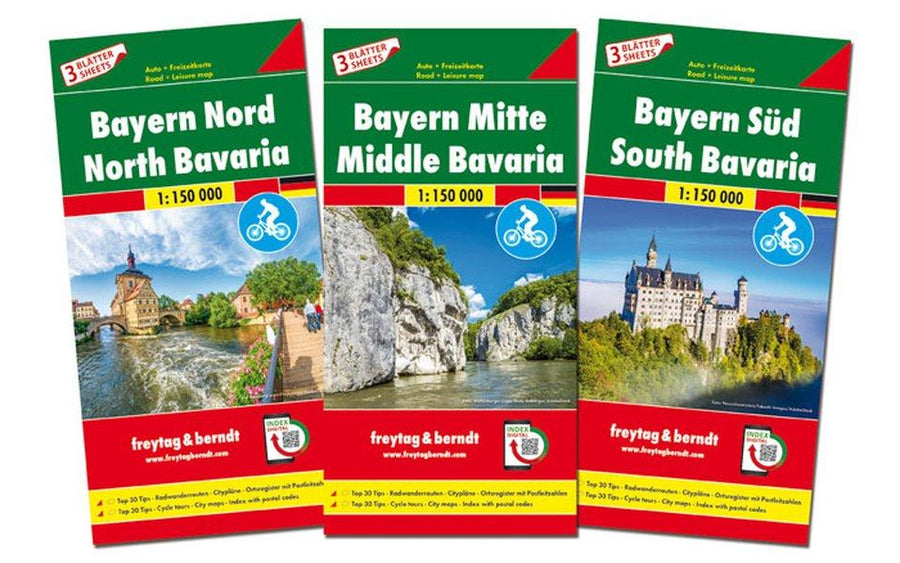 Cartes routières - Bavière Nord, Centre & Sud | Freytag & Berndt carte pliée Freytag & Berndt 