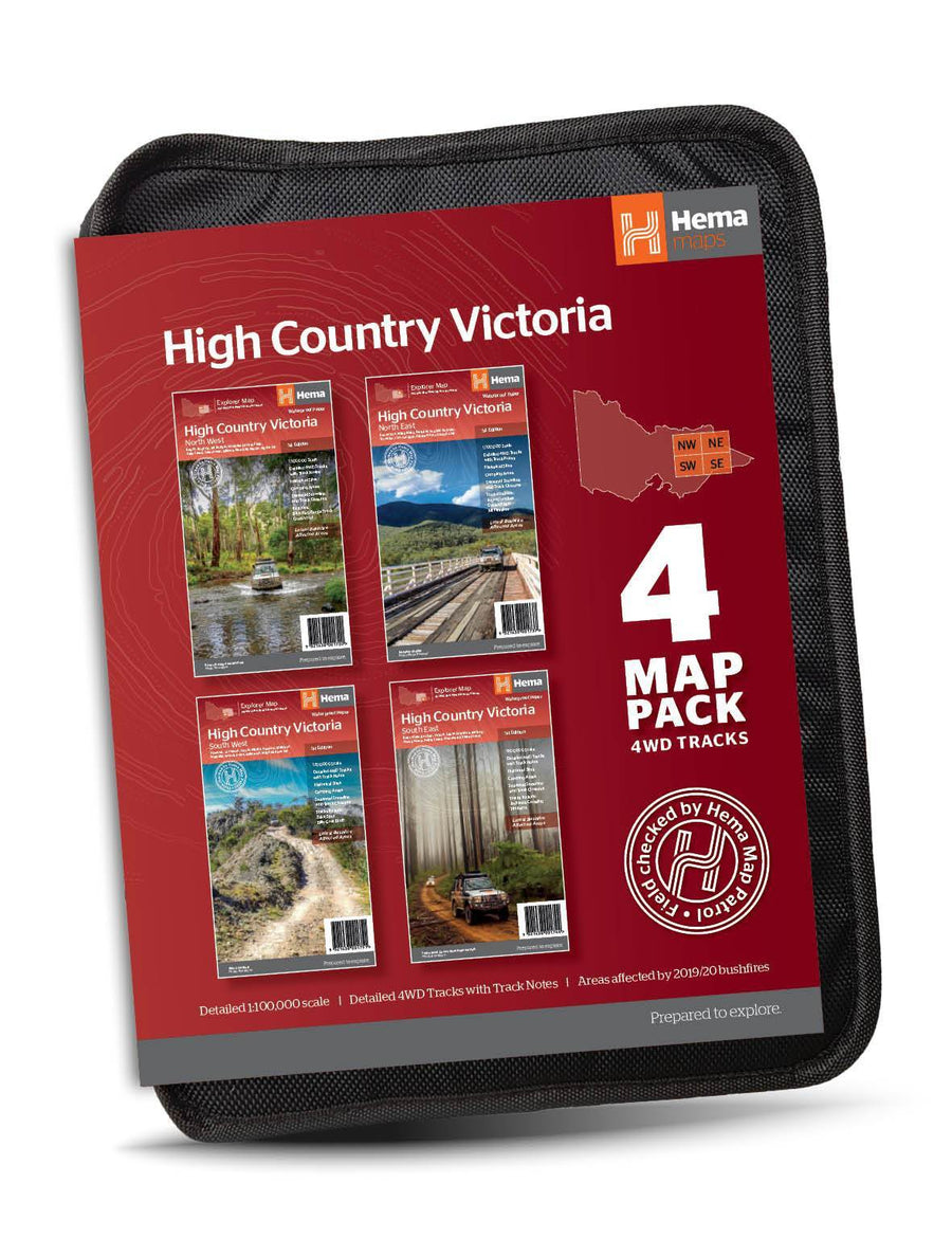Cartes routières (lot de 4 cartes) - High Country Victoria (Australie) | Hema Maps carte pliée Hema Maps 