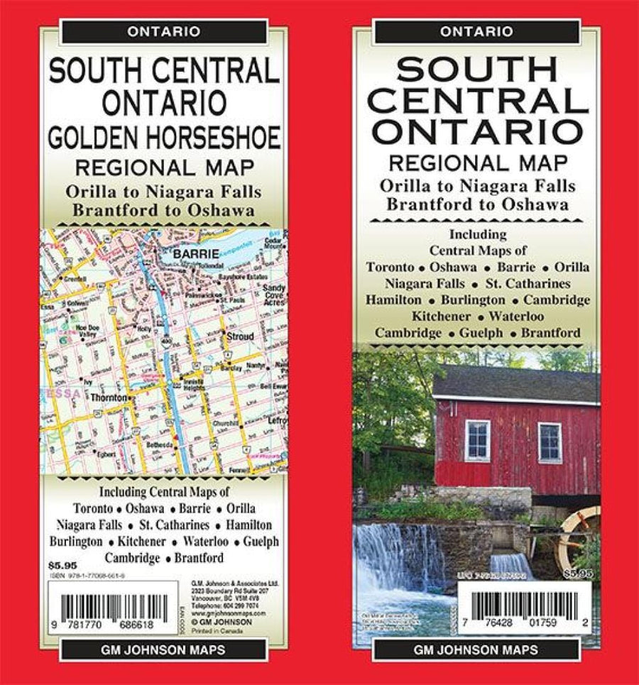 South Central Ontario (Golden Horseshoe) - Ontario Regional Map Regional Map | GM Johnson Road Map 