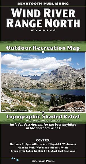 Wind River Range - North - Wyoming | Beartooth Publishing Hiking Map 