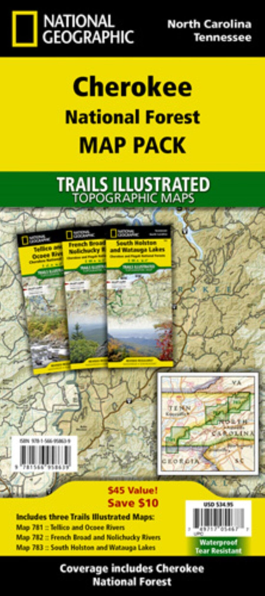 Cherokee National Forest [Map Pack Bundle] | National Geographic carte pliée 
