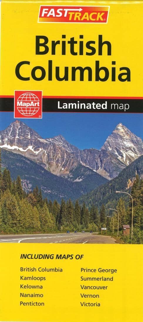 British Columbia - Fast Track Laminated Map | MapArt Road Map 
