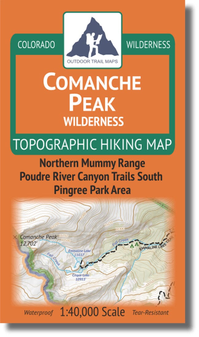 Comanche Peak Wilderness 1:40k | Outdoor Trail Maps LLC carte pliée 