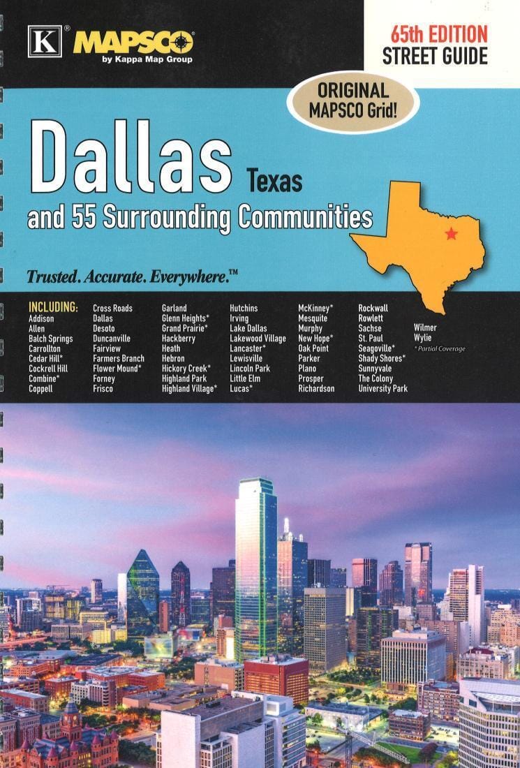 Dallas TX Street Guide | Kappa Map Group Atlas 