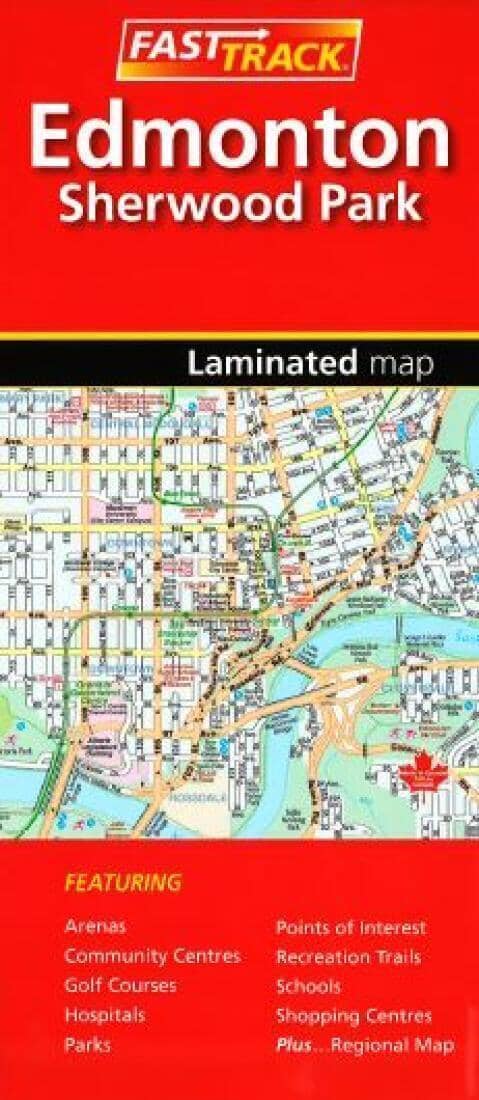 Emdonton Alberta, Fast Track laminated map by Canadian Cartographics Corporation