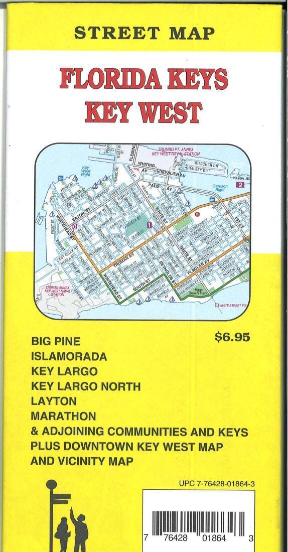 Florida Keys and Key West, Florida Street Map | GM Johnson Road Map 