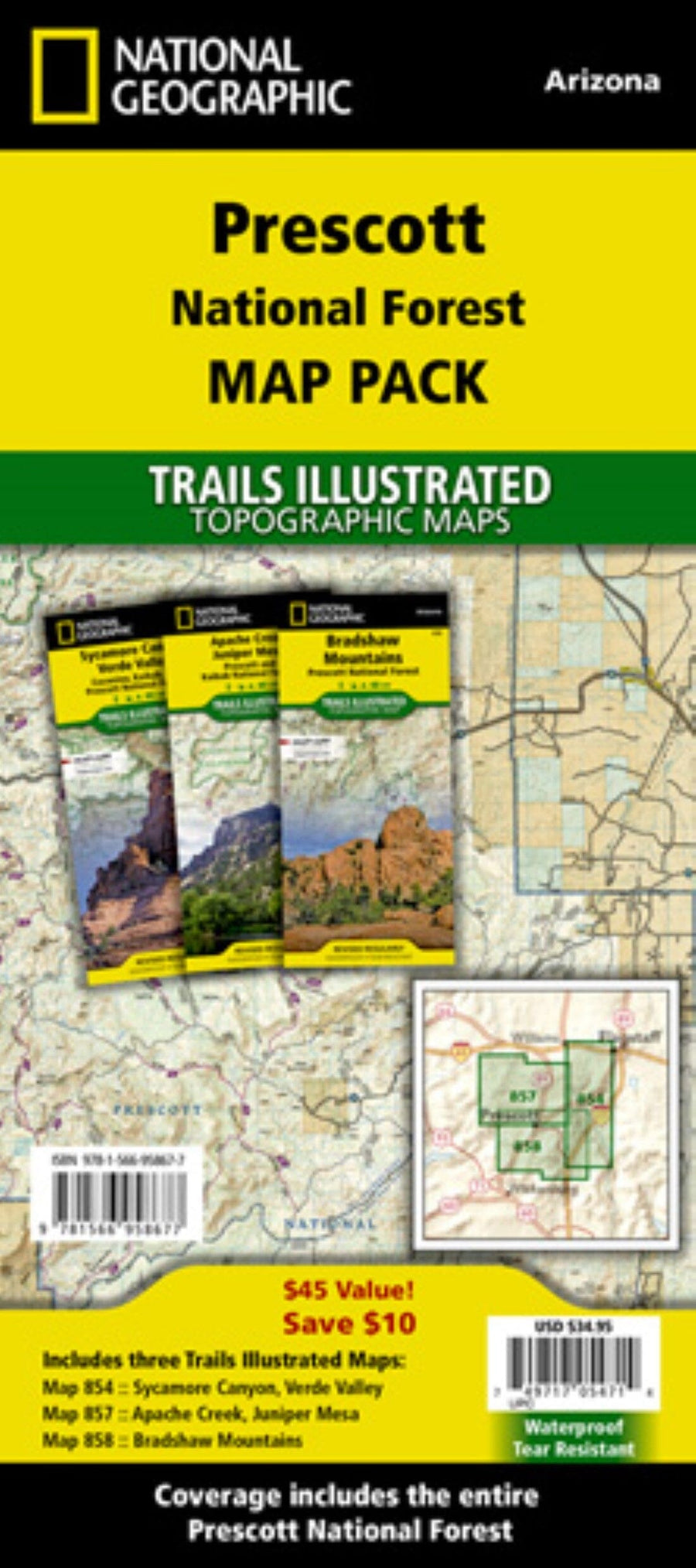 Prescott National Forest [Map Pack Bundle] | National Geographic carte pliée 