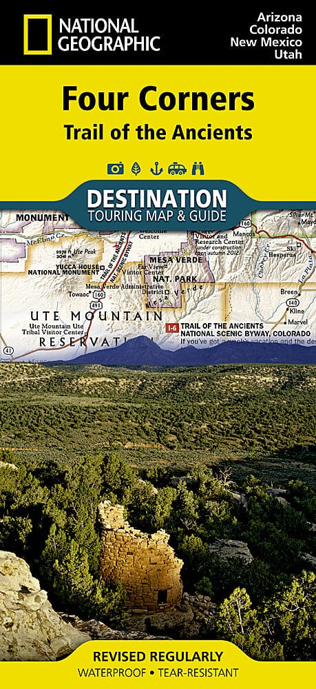 Four Corners, Trail of the Ancients Destination Map (Arizona, Colorado, New Mexico, Utah) | National Geographic carte pliée National Geographic 