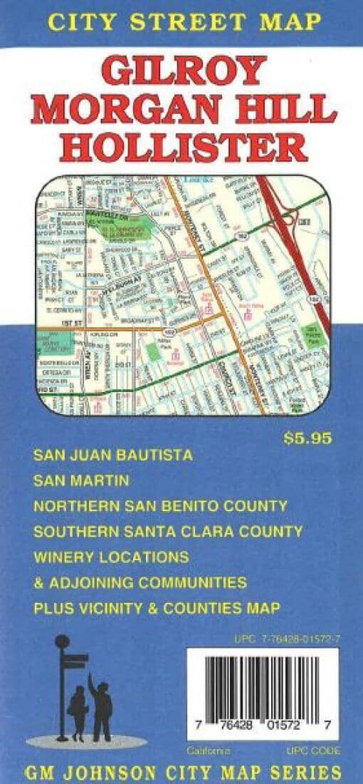 Gilroy - Morgan Hill and Hollister - California | GM Johnson Road Map 