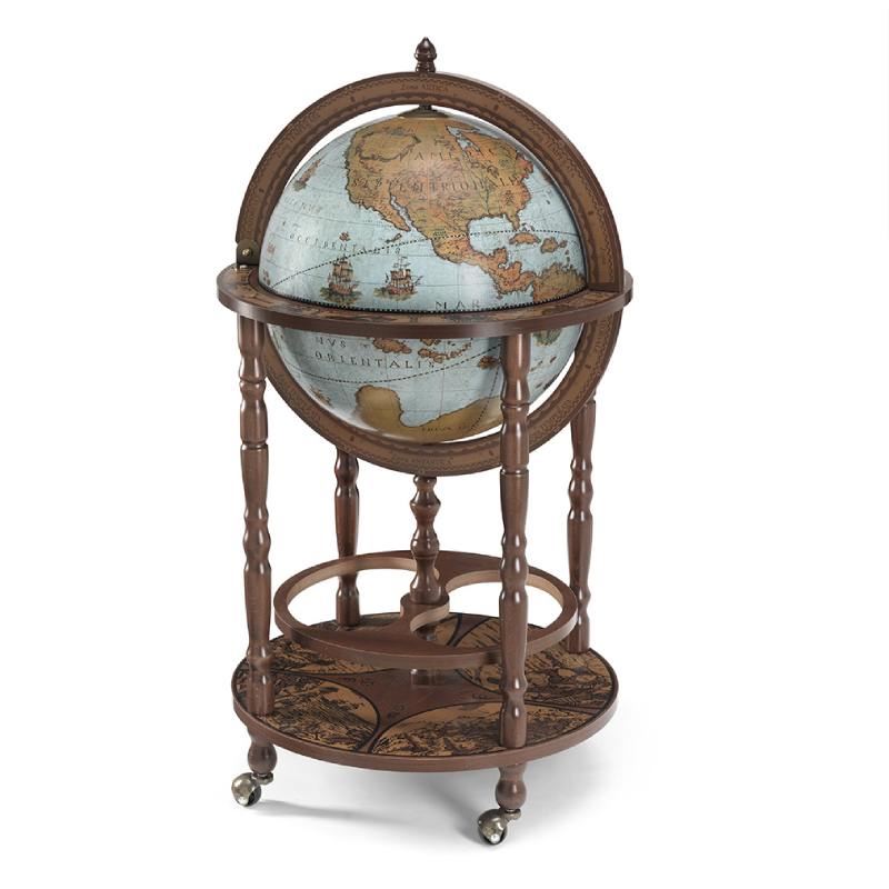Globe-Bar "Minerva" - Style océan bleu - Diamètre 40 cm | Zoffoli globe Zoffoli 