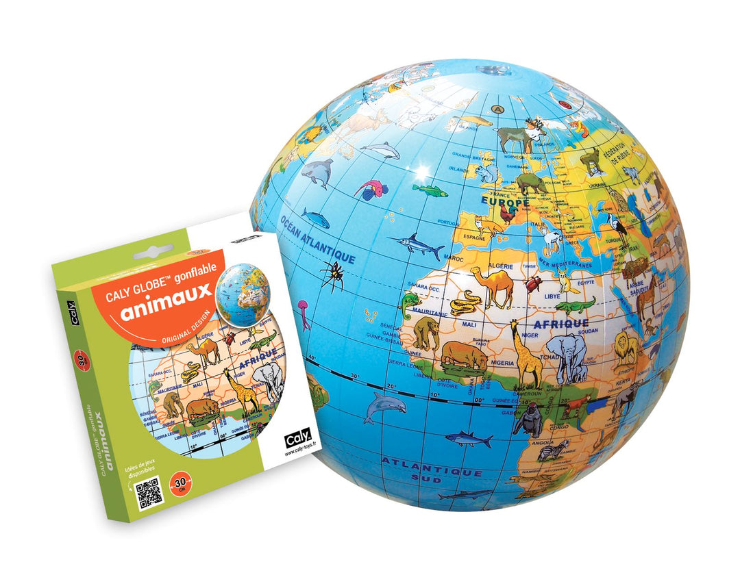 Globe gonflable de 30 cm - Animaux du monde (3 ans et +) | Calytoys globe Calytoys 