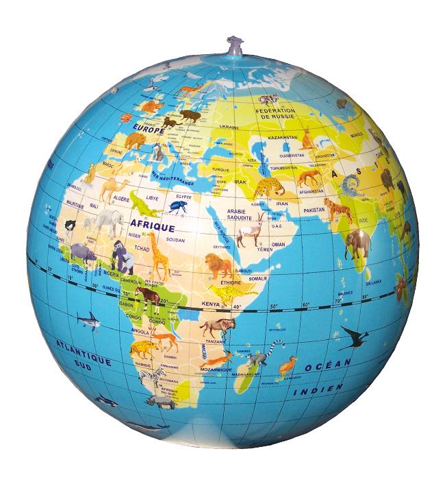 Globe gonflable de 42 cm - Mission Animaux (6 ans et +) | Calytoys globe Calytoys 