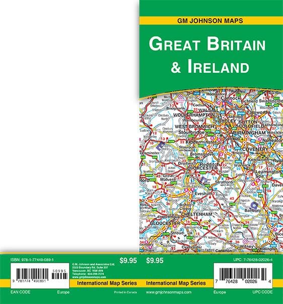 Great Britain & Ireland | GM Johnson carte pliée 