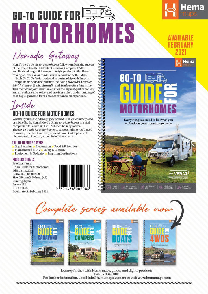 Guide (à spirales) - Australie : Go-To-Guide for Motorhomes | Hema Maps guide pratique Hema Maps 