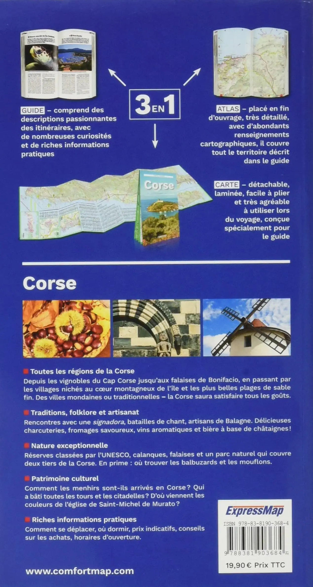 Guide, Atlas & carte routière - Corse | Express Map carte pliée Express Map 