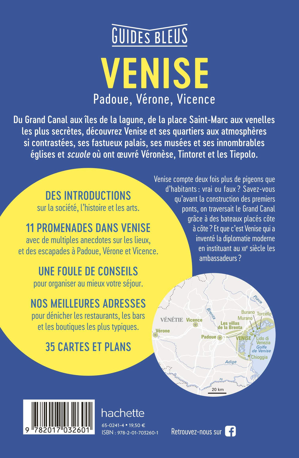 Guide bleu - Venise + plan détachable - Édition 2021 | Hachette guide de voyage Hachette 