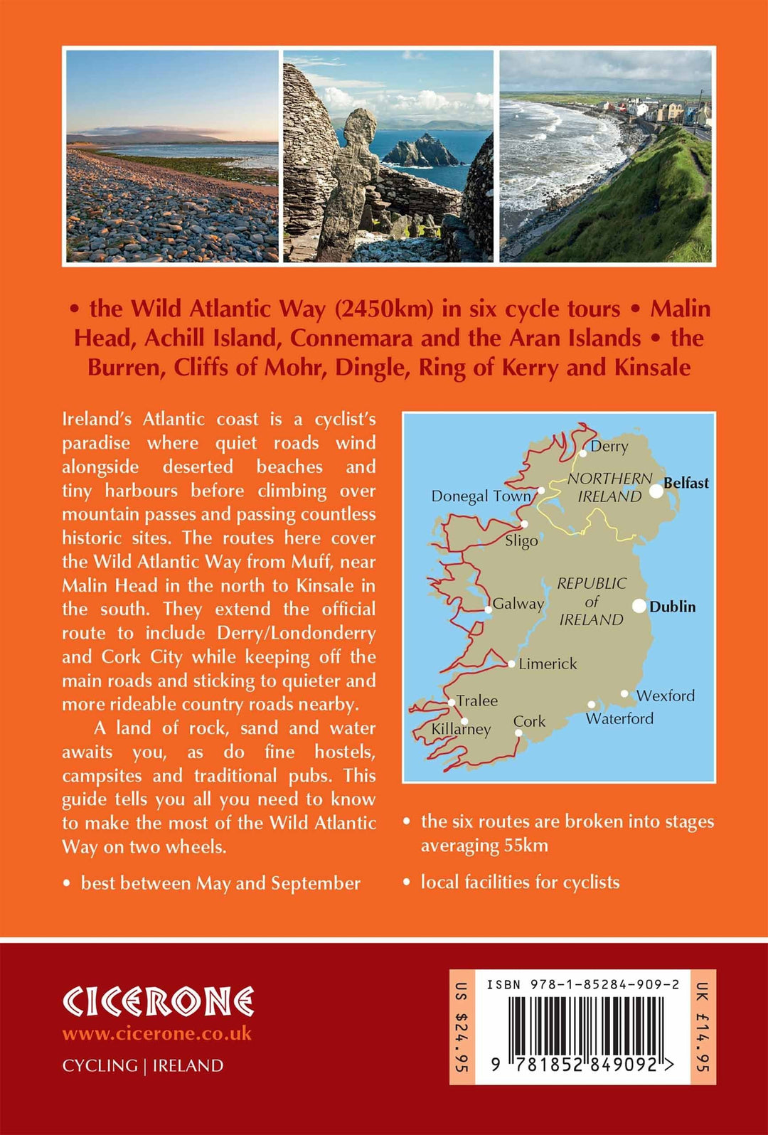 Guide cycliste (en anglais) - Wild Atlantic Way & Western Ireland : 6 cycle tours | Cicerone guide de randonnée Cicerone 