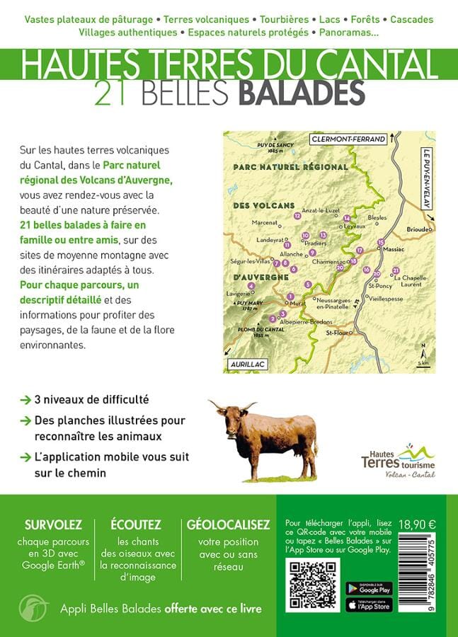 Guide de balades - Hautes Terres du Cantal, 21 belles balades - Édition 2023 | Belles Balades Editions guide de randonnée Belles Balades éditions 