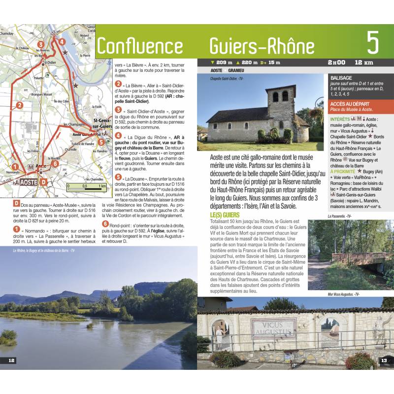 Guide de balades - Nord Isère, Les Terres Froides - 22 sentiers à pied | Chamina guide de randonnée Chamina 