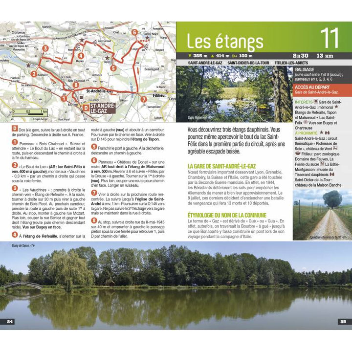 Guide de balades - Nord Isère, Les Terres Froides - 22 sentiers à pied | Chamina guide de randonnée Chamina 
