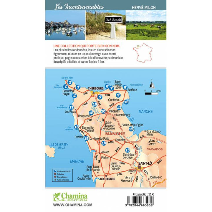 Guide de balades - Presqu'île du Cotentin à pied (Manche) | Chamina guide de randonnée Chamina 