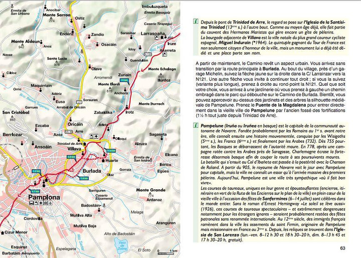 Guide de randonnée - Chemin de St-Jacques en Espagne (Des Pyrénées à Saint-Jacques-de-Compostelle) | Rother guide de randonnée Rother 