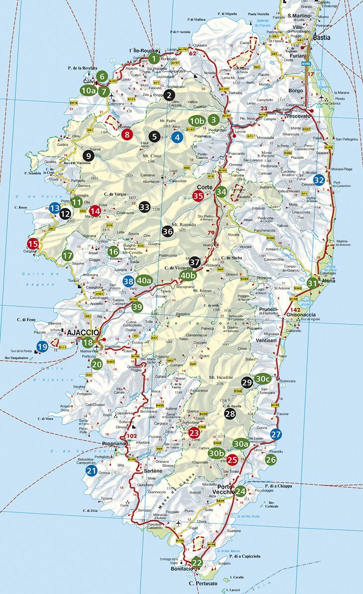 Guide de randonnée - Corse : Vacances actives en famille | Rother guide de randonnée Rother 