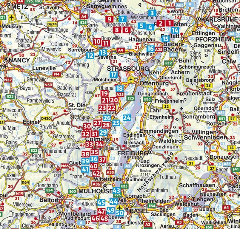Guide de randonnée de l'Alsace | Rother guide de randonnée Rother 
