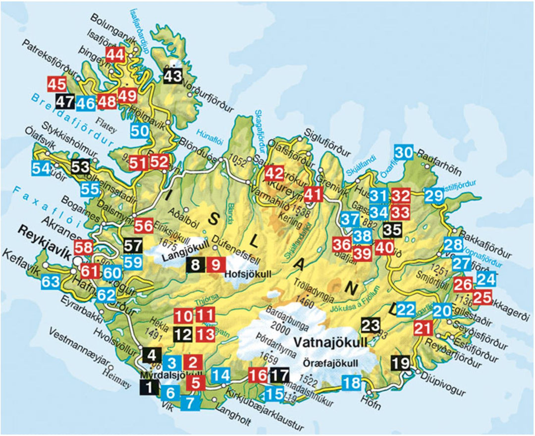 Guide de randonnée de l'Islande | Rother guide de randonnée Rother 