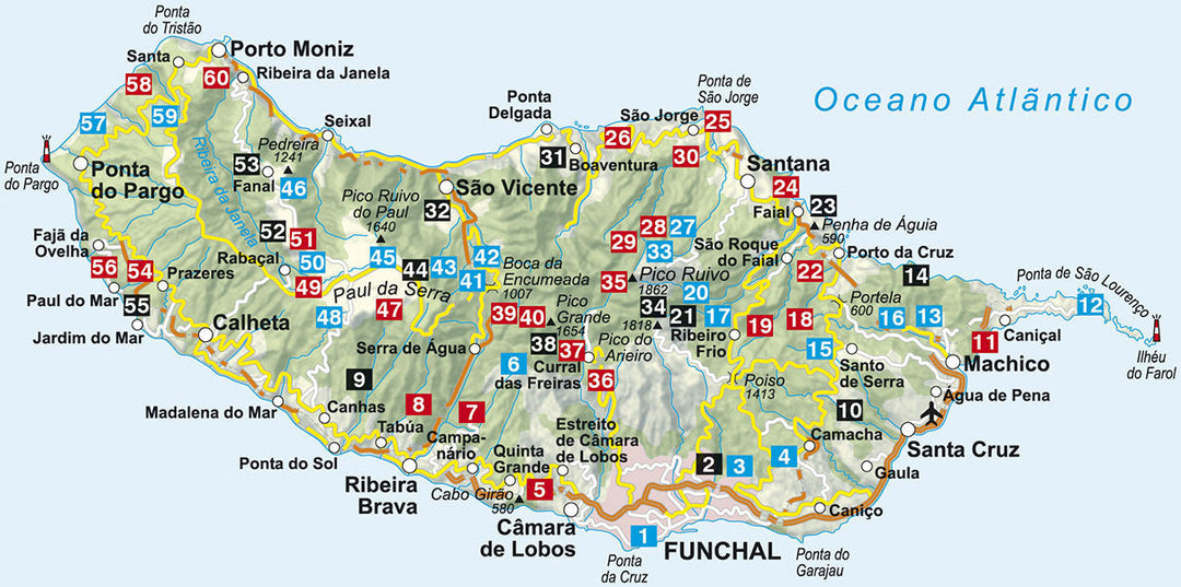 Guide de randonnée (en anglais) - Madeira | Rother guide de randonnée Rother 