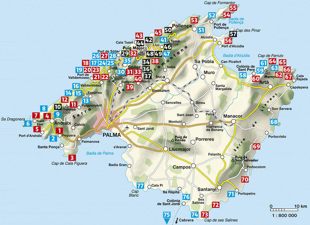 Guide de randonnée (en anglais) - Mallorca | Rother guide de randonnée Rother 