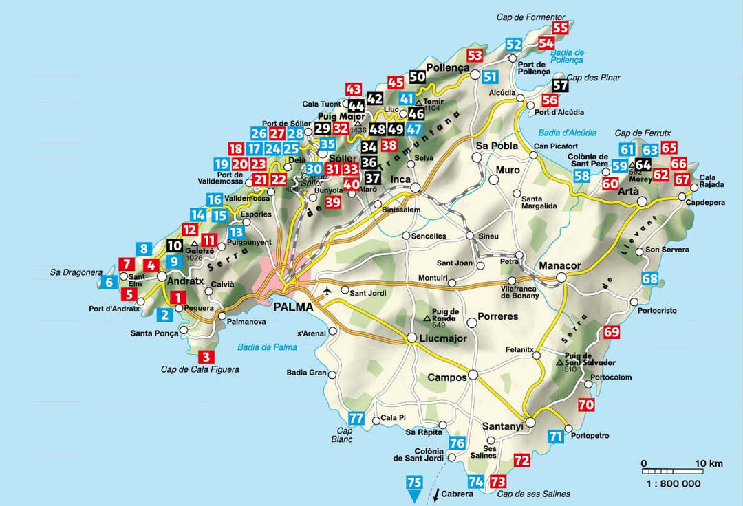 Guide de randonnée - Majorque | Rother guide petit format Rother 