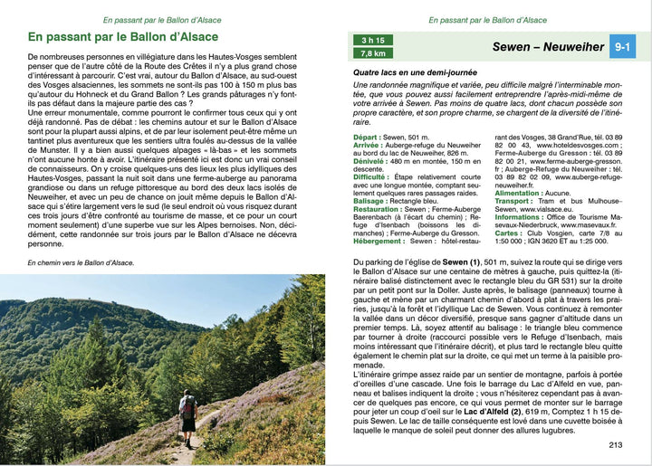 Guide de randonnée - Vosges, 9 randonnées de 2 à 7 jours | Rother guide de randonnée Rother 