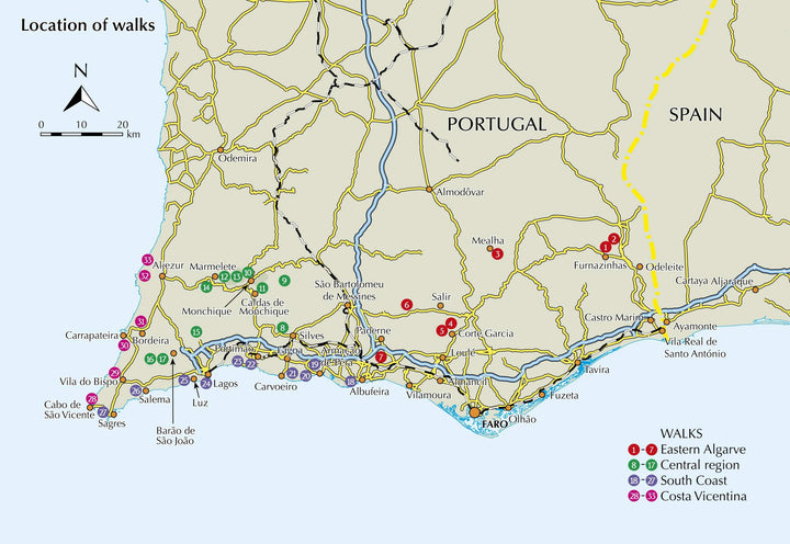 Guide de randonnées (en anglais) - Algarve : 33 walks in the south of Portugal including Serra de Monchique and Costa Vicentina | Cicerone guide de randonnée Cicerone 