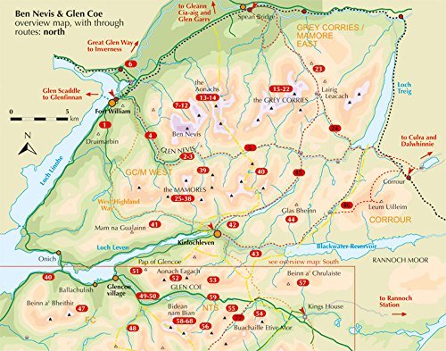 Guide de randonnées (en anglais) - Ben Nevis & Glen Coe : 100 low, mid & high level walks | Cicerone guide de randonnée Cicerone 