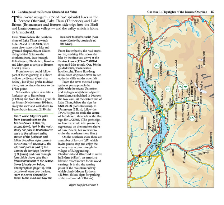 Guide de randonnées (en anglais) - Bernese Oberland & Valais | Sunflower guide petit format Sunflower 