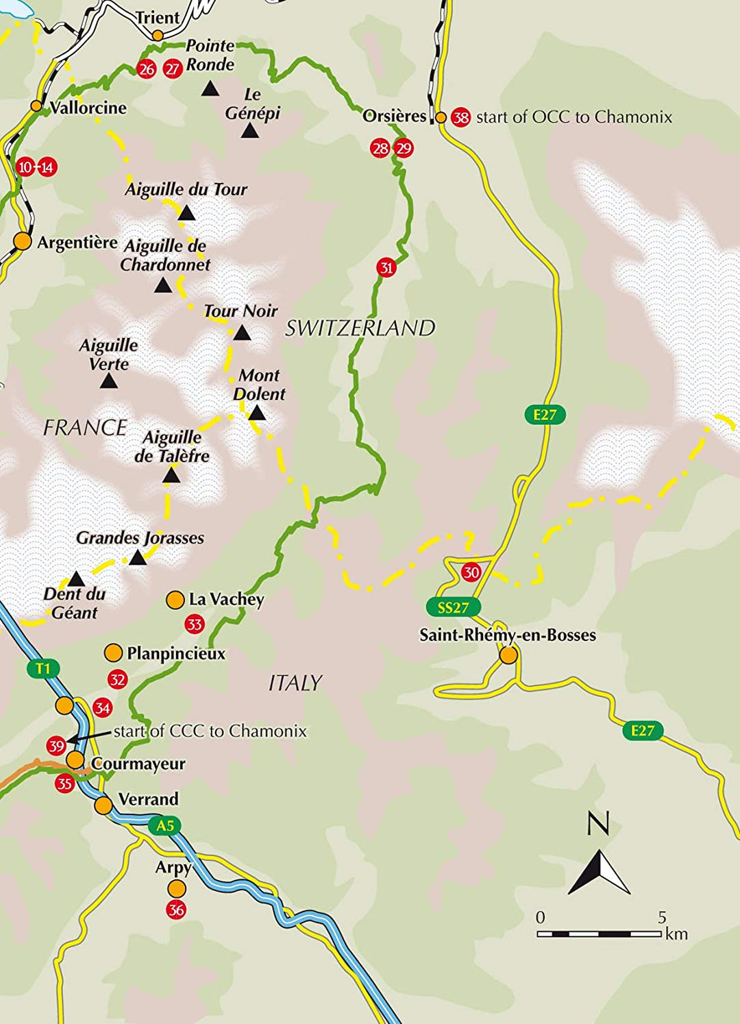 Guide de randonnées (en anglais) - Chamonix & the Mont Blanc region Trail Running | Cicerone guide de randonnée Cicerone 