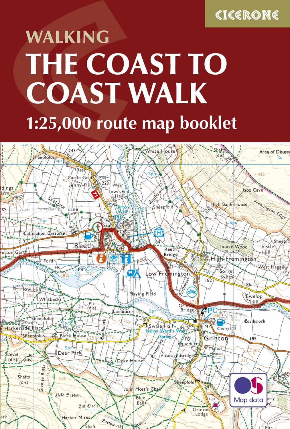 Guide de randonnées (en anglais) - Coast to Coast Map Booklet, northern England trails | Cicerone guide de randonnée Cicerone 