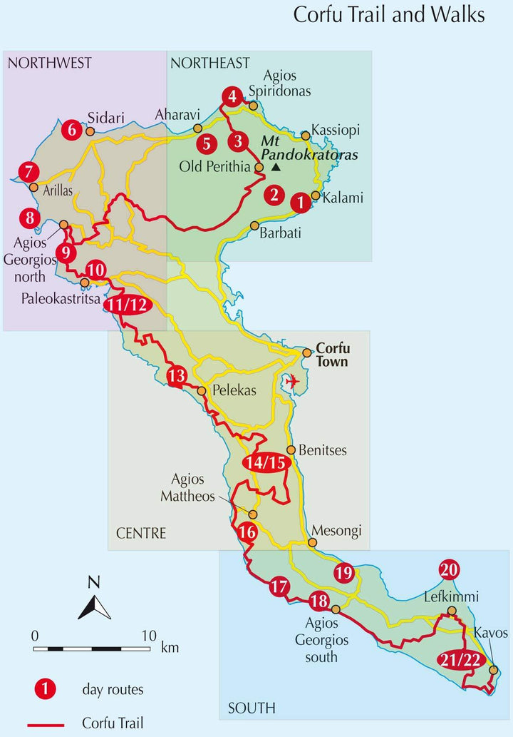 Guide de randonnées (en anglais) - Corfu walking & trekking - The Corfu Trail & 22 day-walks | Cicerone guide de randonnée Cicerone 