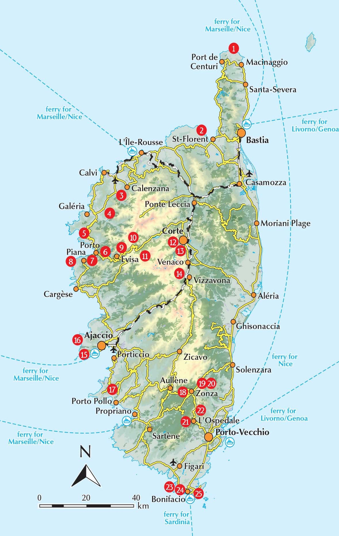 Guide de randonnées (en anglais) - Corsica : 25 Day Walks | Cicerone guide de randonnée Cicerone 
