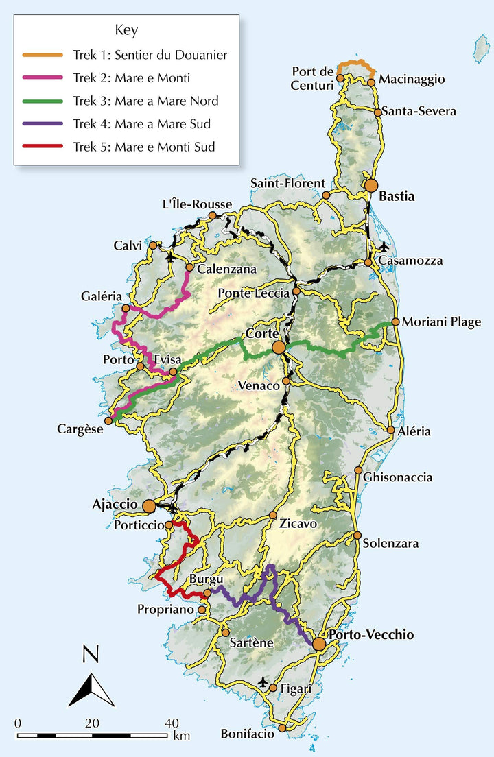 Guide de randonnées (en anglais) - Corsica Short treks | Cicerone guide de randonnée Cicerone 