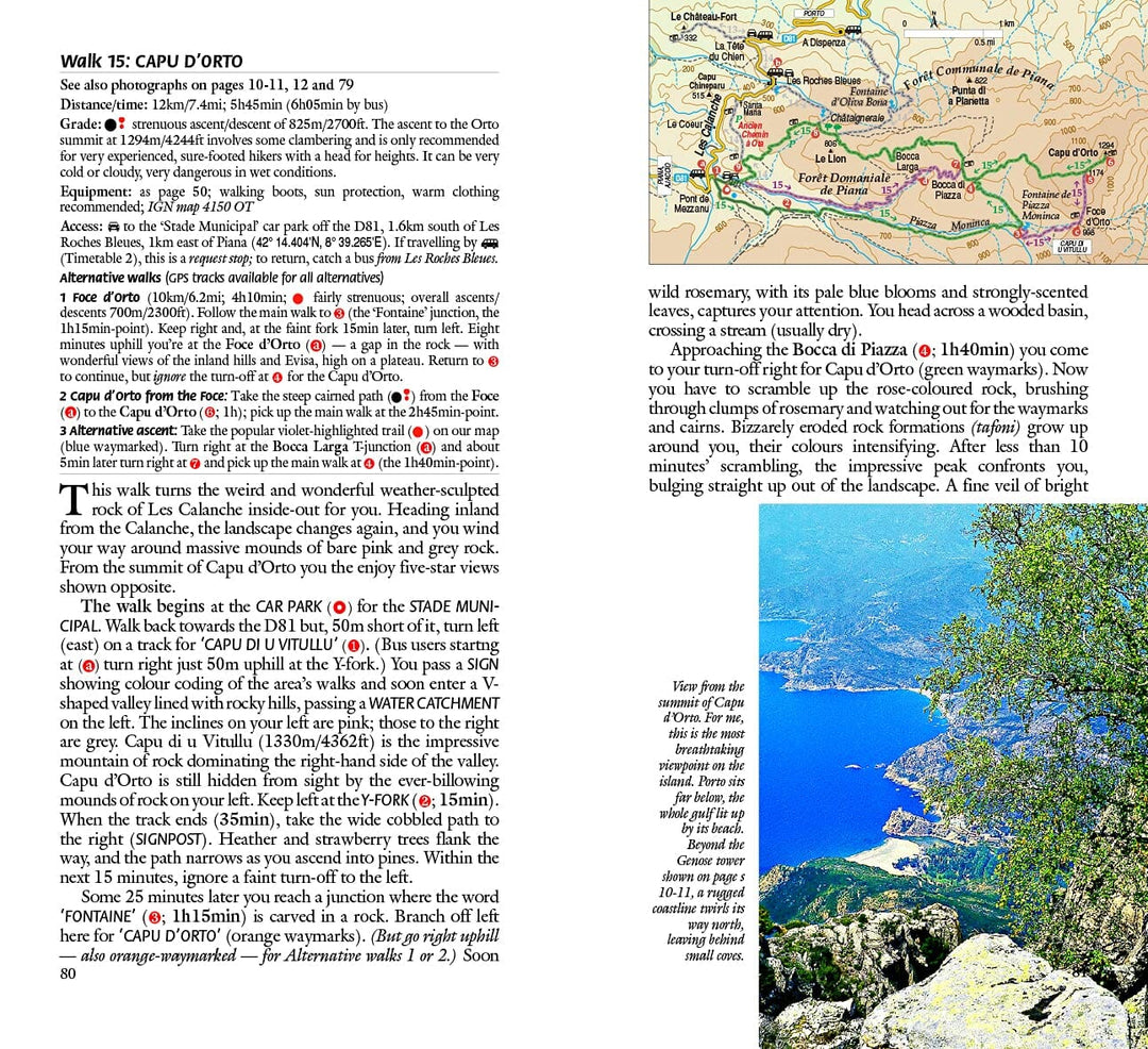 Guide de randonnées (en anglais) - Corsica | Sunflower guide petit format Sunflower 